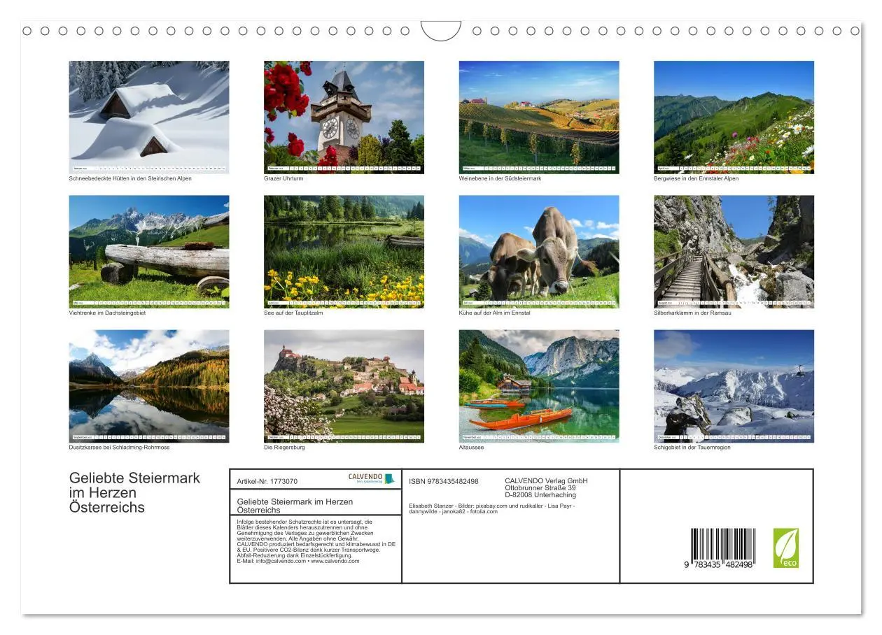 Bild: 9783435482498 | Geliebte Steiermark im Herzen Österreichs (Wandkalender 2025 DIN A3...