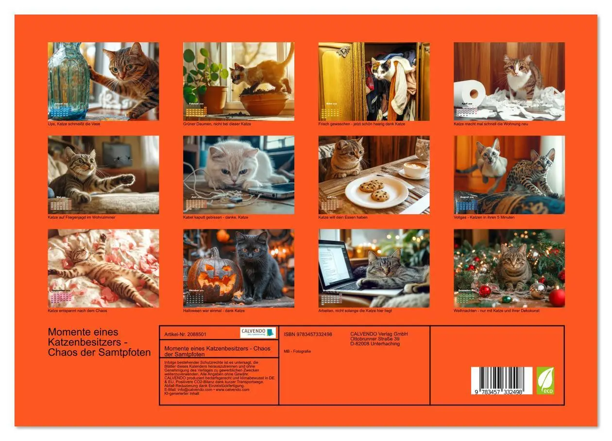 Bild: 9783457332498 | Momente eines Katzenbesitzers - Chaos der Samtpfoten (hochwertiger...