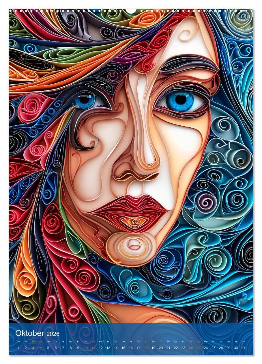 Bild: 9783516282498 | Quilling-Kunst - Elegante Frauenporträts aus Papierstreifen...