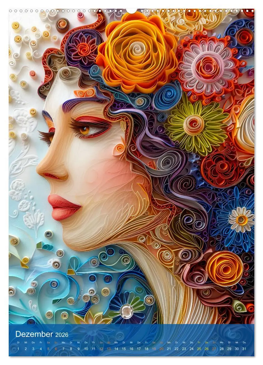 Bild: 9783516282498 | Quilling-Kunst - Elegante Frauenporträts aus Papierstreifen...