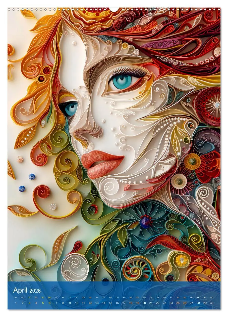 Bild: 9783516282498 | Quilling-Kunst - Elegante Frauenporträts aus Papierstreifen...