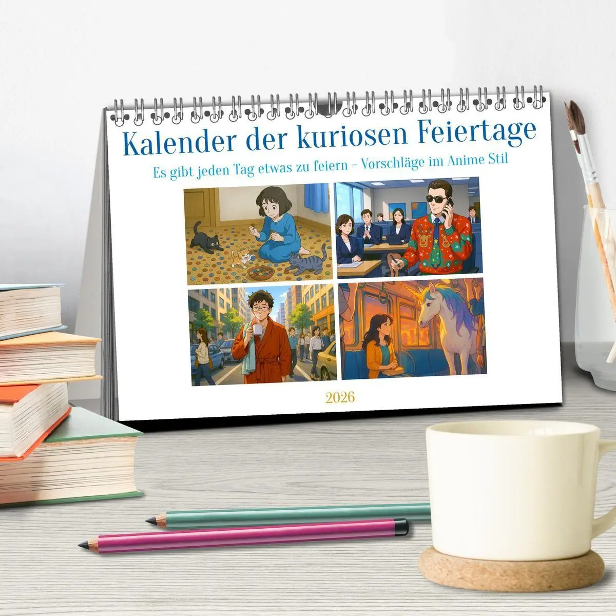 Bild: 9783516662498 | Kalender der kuriosen Feiertage (Tischkalender 2026 DIN A5 quer),...