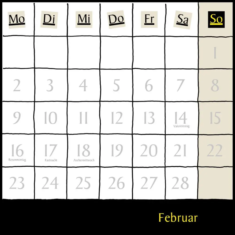 Bild: 9783830322498 | Uli Stein Schwarzer Kalender 2026: Monatskalender für die Wand | Stein