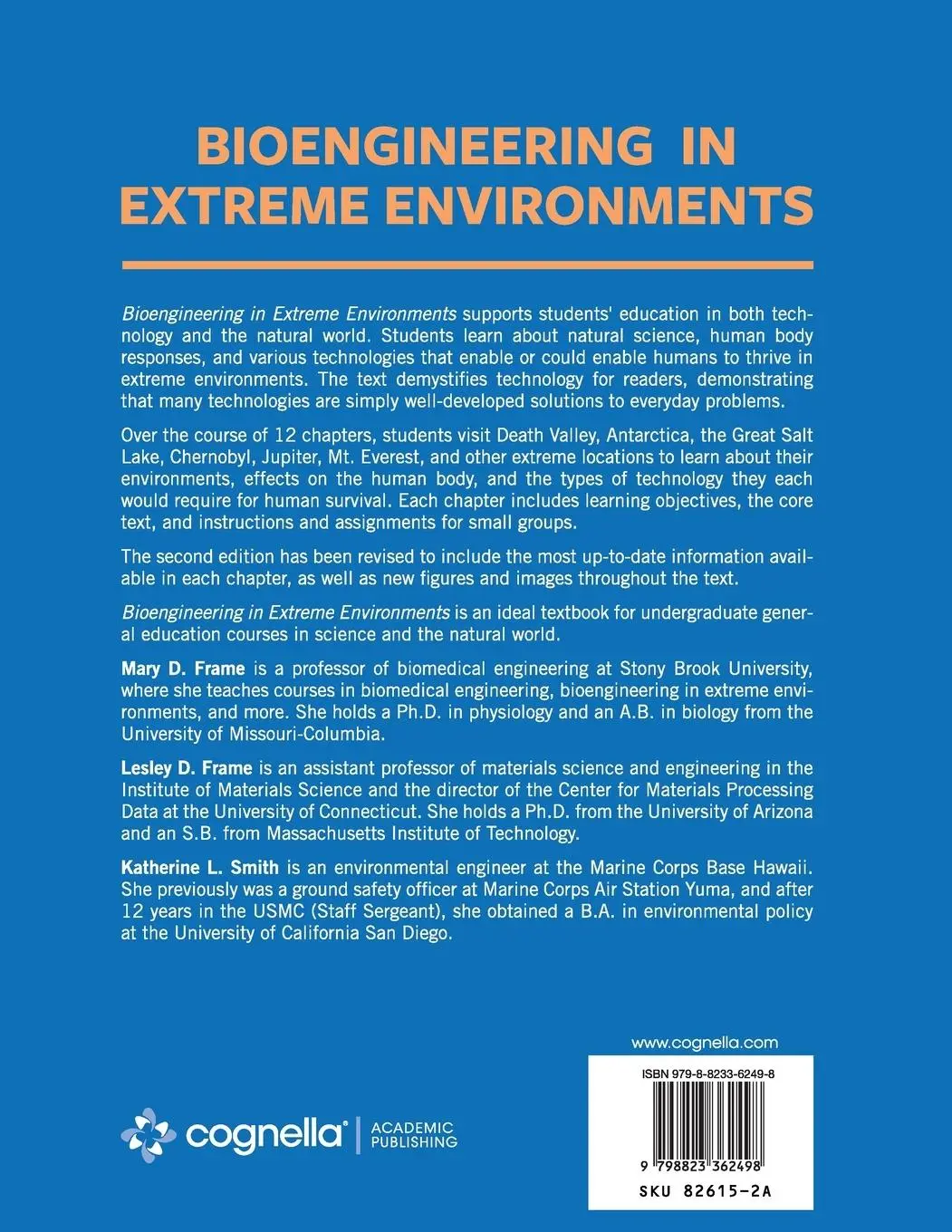 Rückseite: 9798823362498 | Bioengineering in Extreme Environments | Mary D. Frame (u. a.) | Buch