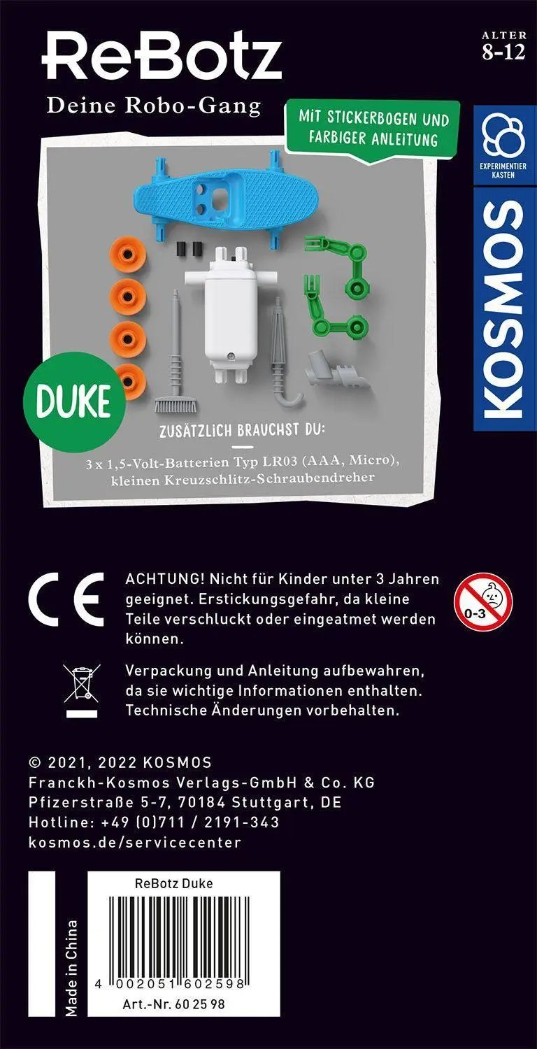 Bild: 4002051602598 | ReBotz - Duke der Skating-Bot | Experimentierkasten | Spiel | 602598