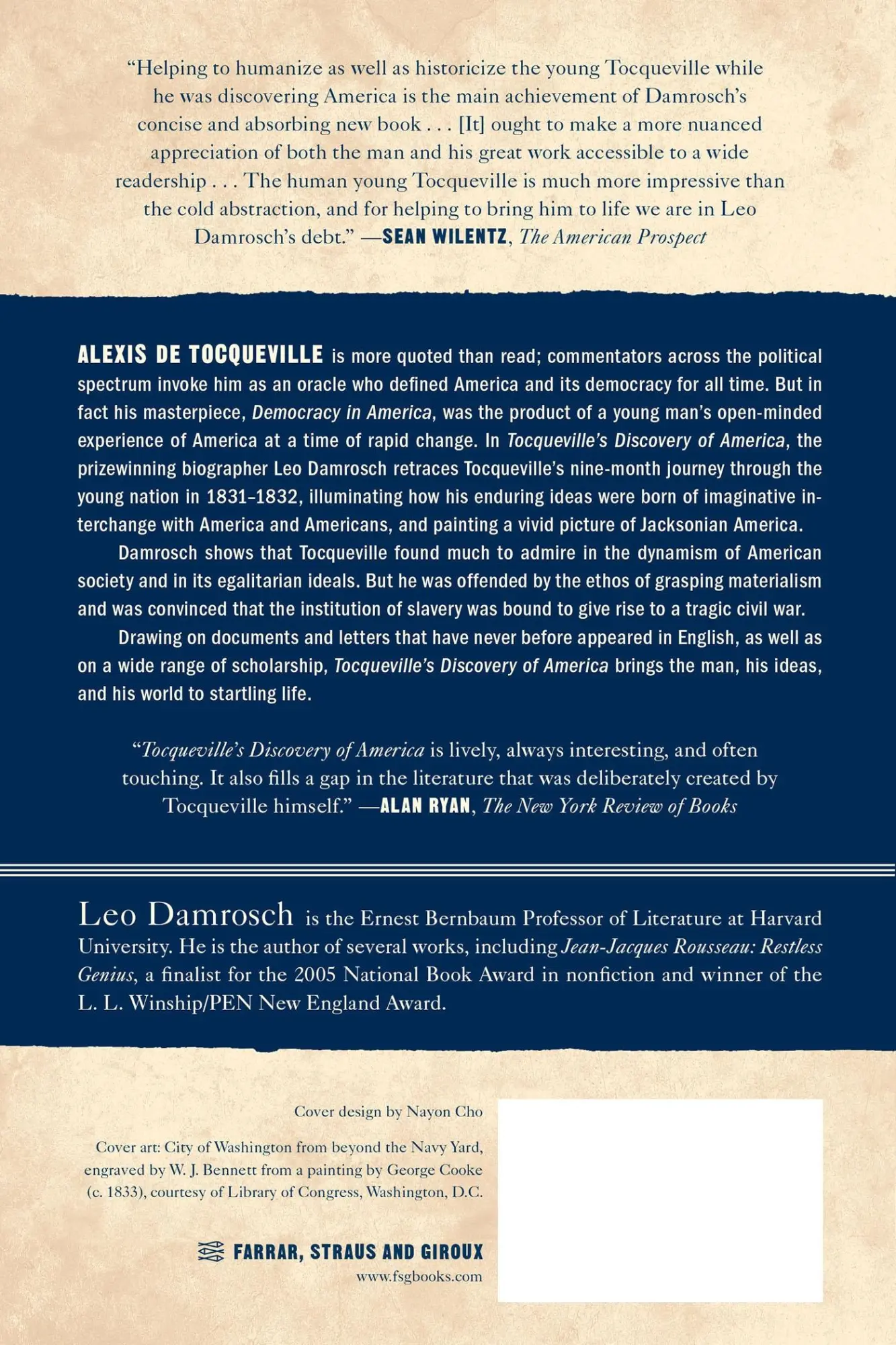 Rückseite: 9780374532598 | Tocqueville's Discovery of America | Leo Damrosch | Taschenbuch | 2011
