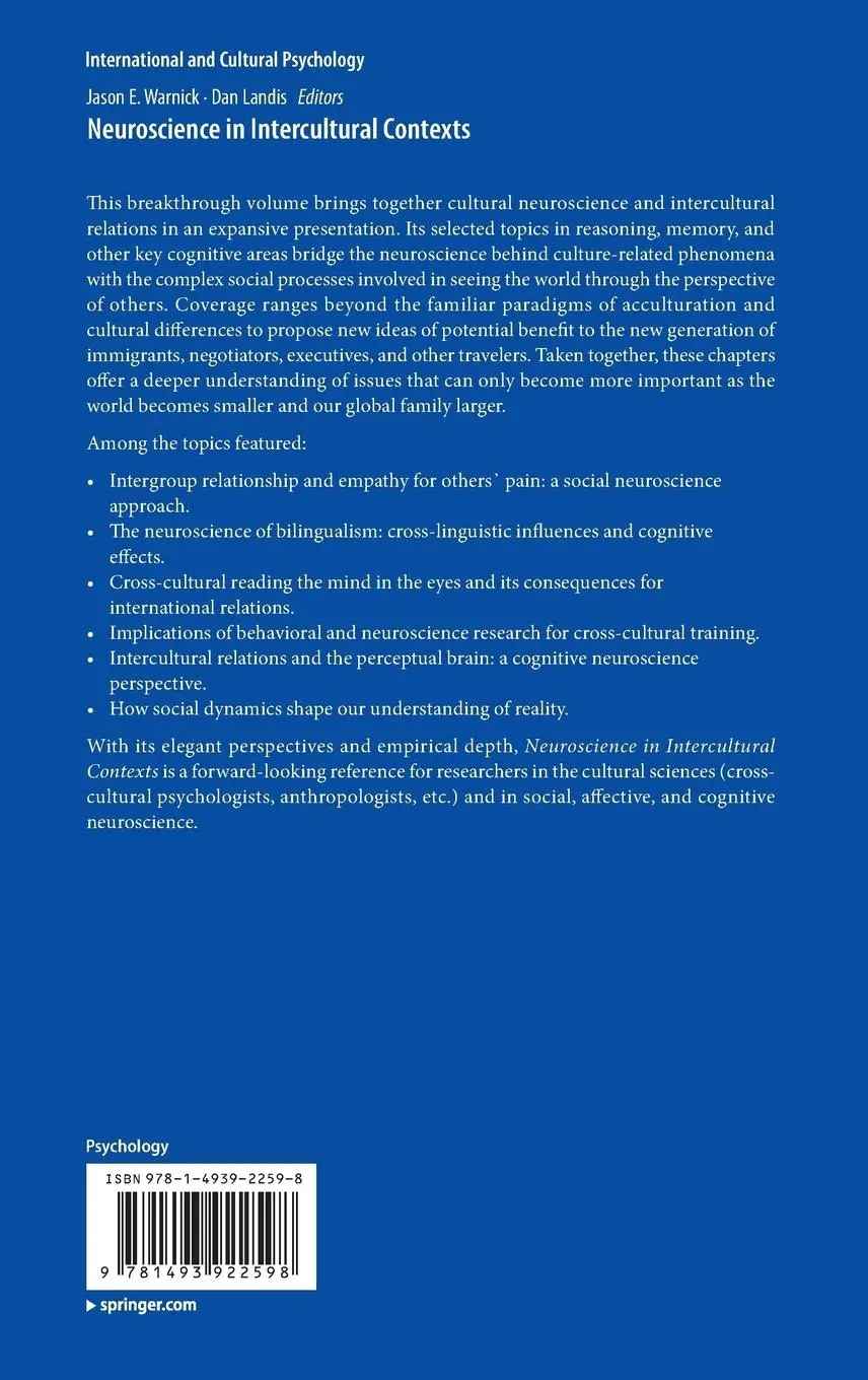 Rückseite: 9781493922598 | Neuroscience in Intercultural Contexts | Dan Landis (u. a.) | Buch