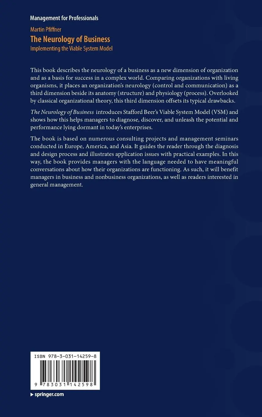 Rückseite: 9783031142598 | The Neurology of Business | Implementing the Viable System Model