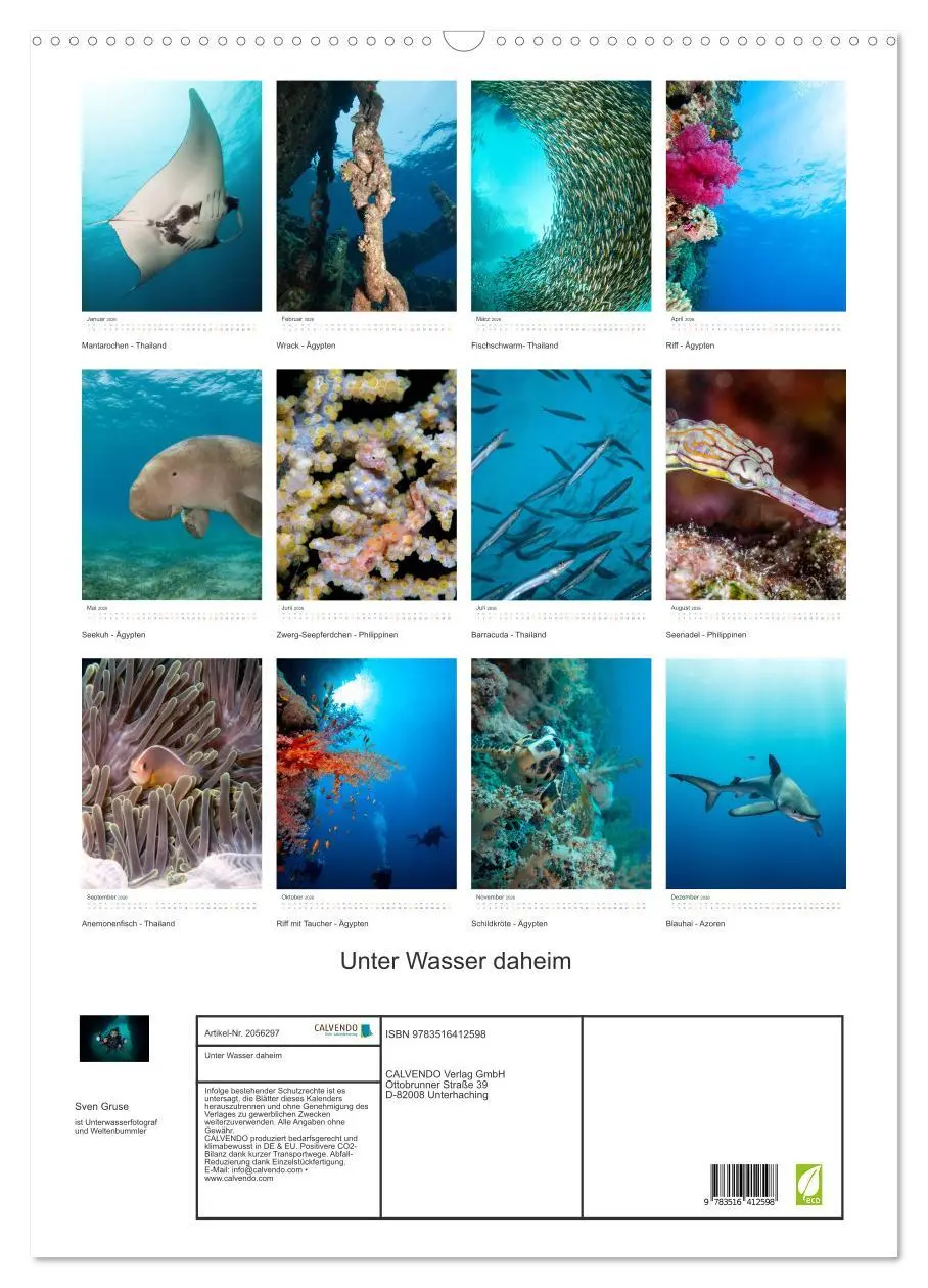 Bild: 9783516412598 | Unter Wasser daheim (Wandkalender 2026 DIN A2 hoch), CALVENDO...