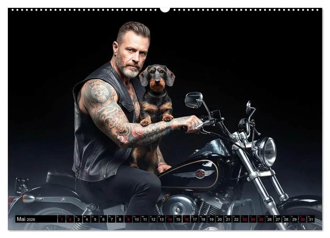 Bild: 9783516722598 | Coole Typen - Rauhaardackel (hochwertiger Premium Wandkalender 2026...
