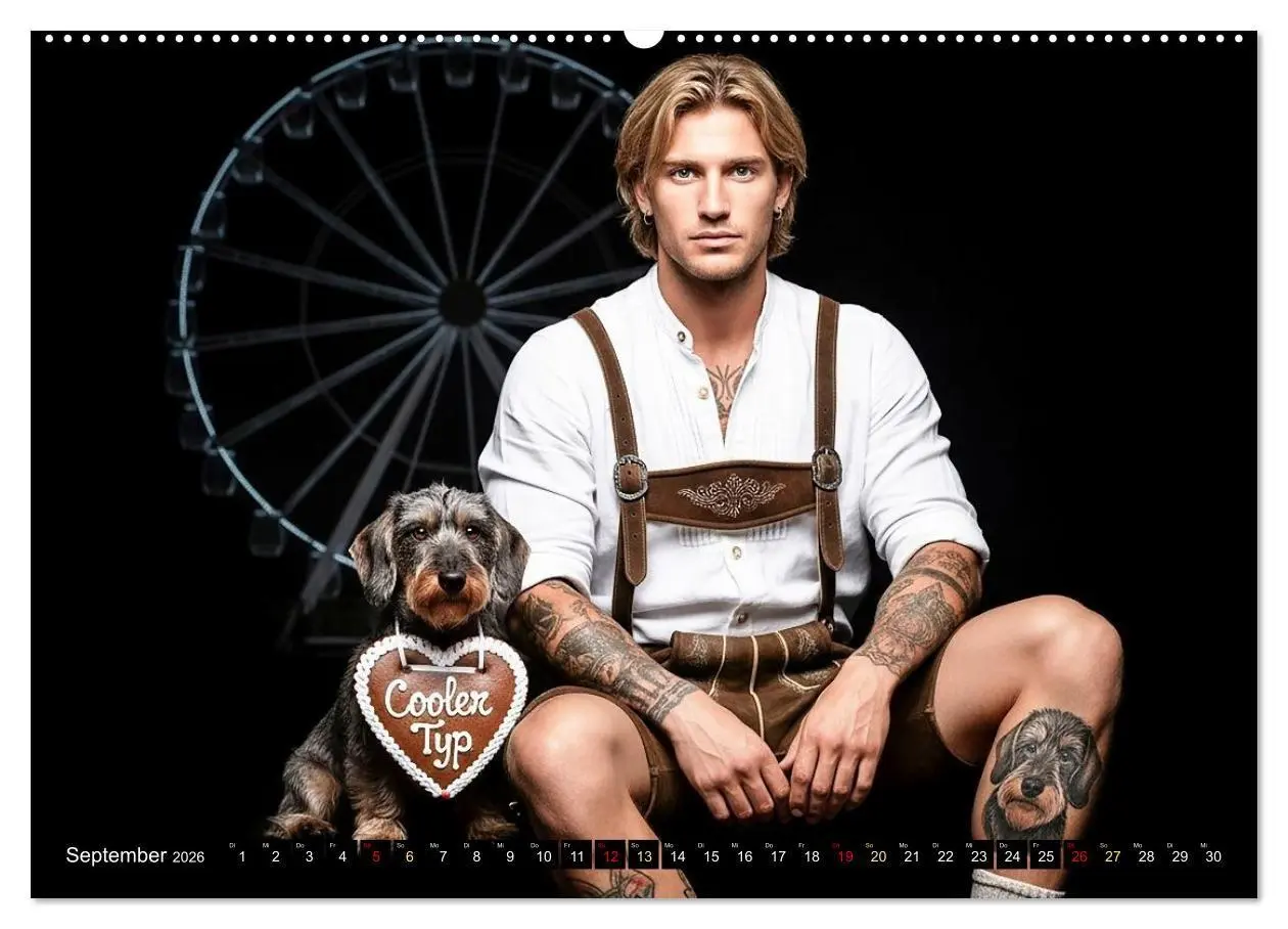 Bild: 9783516722598 | Coole Typen - Rauhaardackel (hochwertiger Premium Wandkalender 2026...