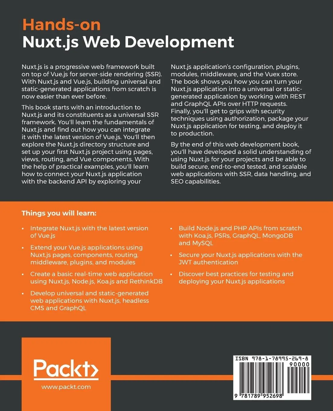 Rückseite: 9781789952698 | Hands-on Nuxt.js Web Development | Lau Tiam Kok | Taschenbuch | 2020