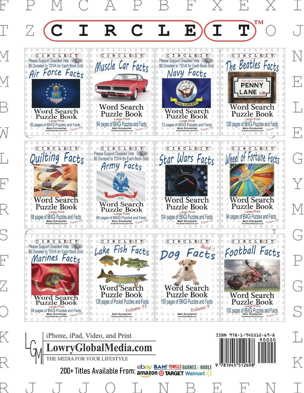 Rückseite: 9781945512698 | Circle It, US Marine Corps Facts, Word Search, Puzzle Book | Buch