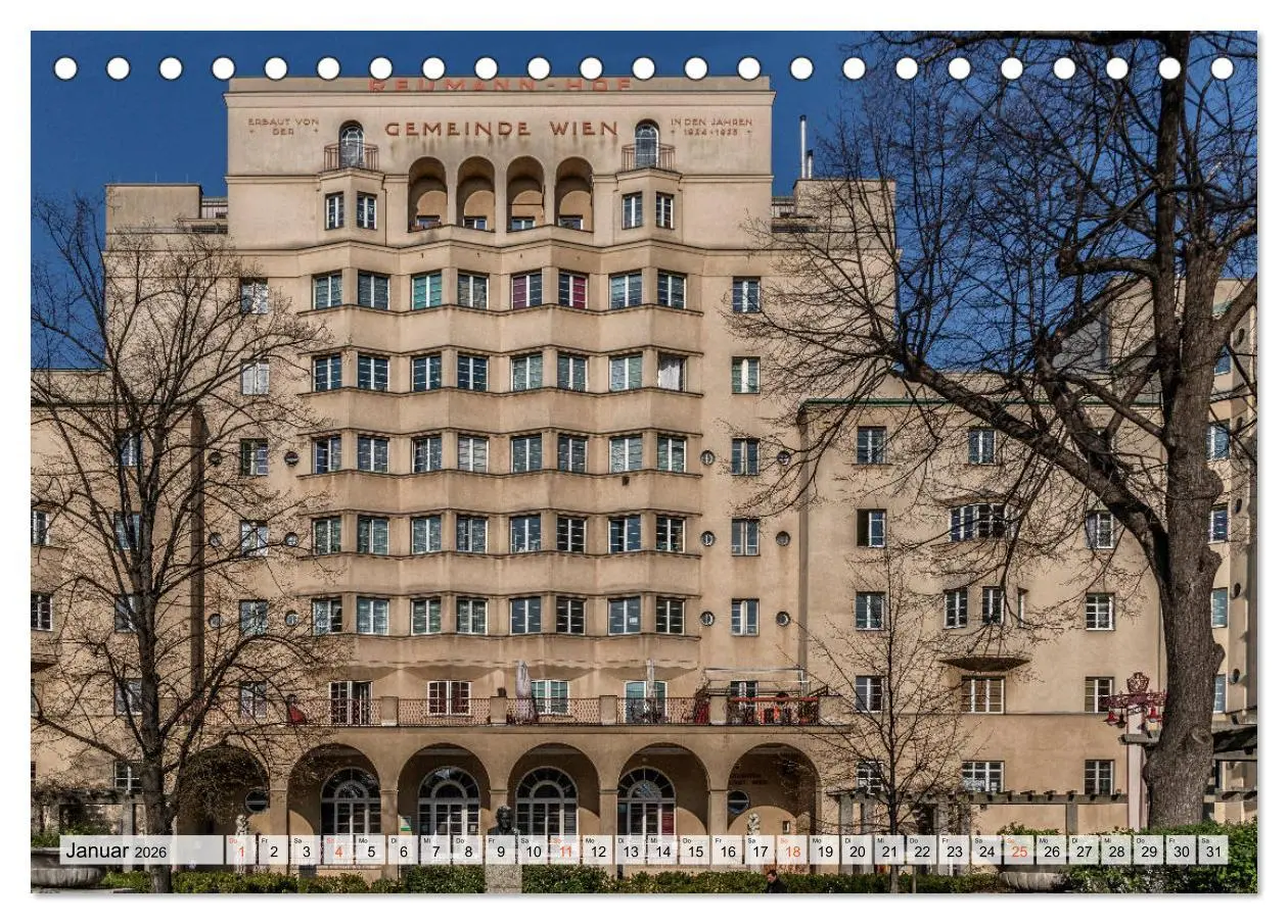 Bild: 9783457792698 | Baukunst des Roten Wien (Tischkalender 2026 DIN A5 quer), CALVENDO...
