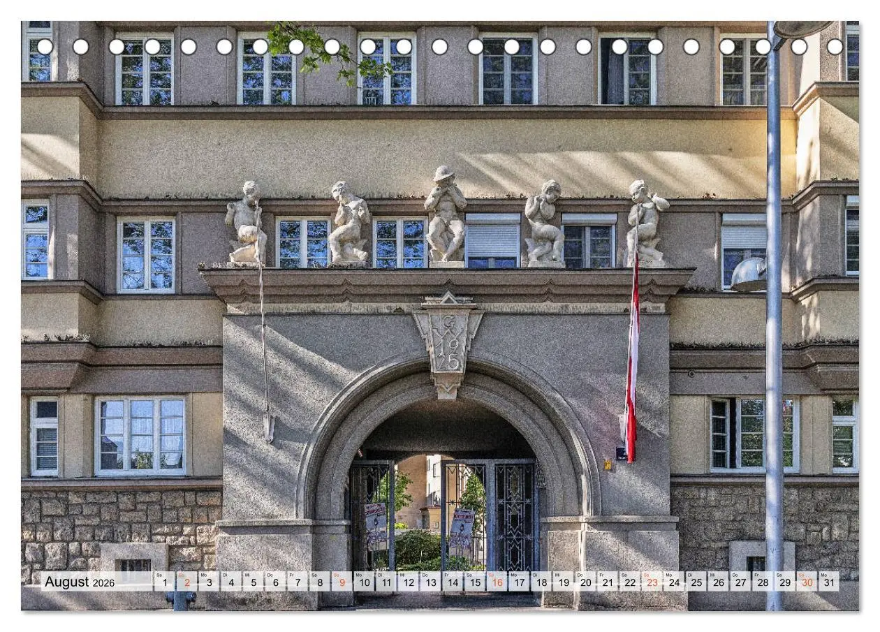 Bild: 9783457792698 | Baukunst des Roten Wien (Tischkalender 2026 DIN A5 quer), CALVENDO...