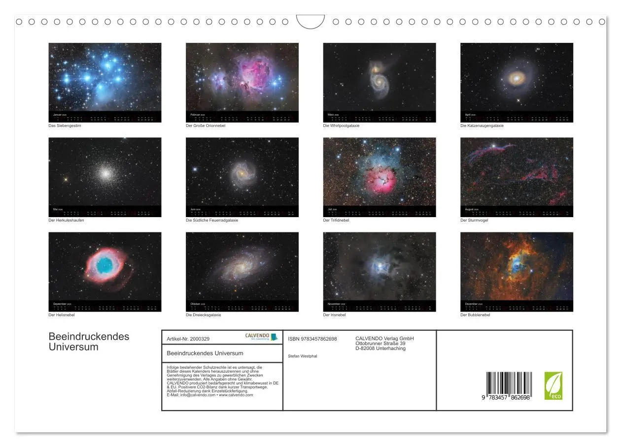 Bild: 9783457862698 | Beeindruckendes Universum (Wandkalender 2026 DIN A3 quer), CALVENDO...
