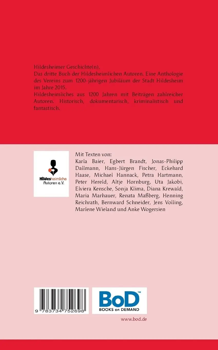 Rückseite: 9783734752698 | Hildesheimer Geschichte(n) | Hildesheimliche Autoren e. V. Hildesheim