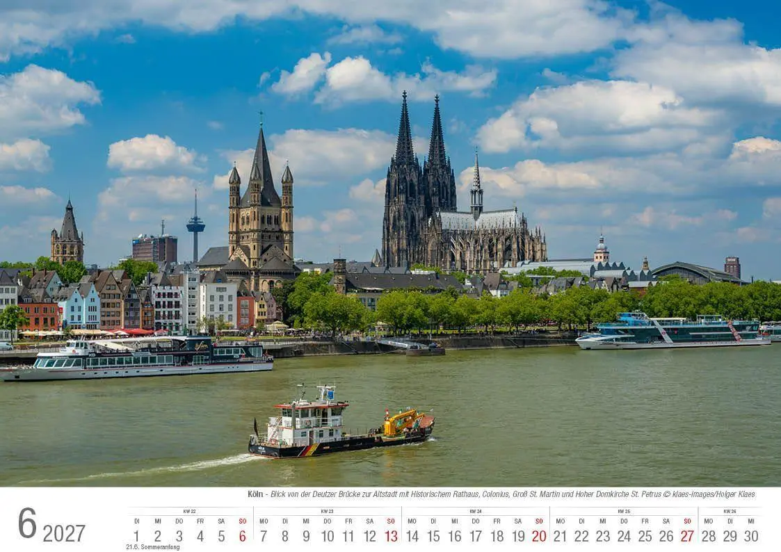 Bild: 9783965352698 | Köln 2027 Bildkalender A4 quer, spiralgebunden | Holger Klaes | 2027