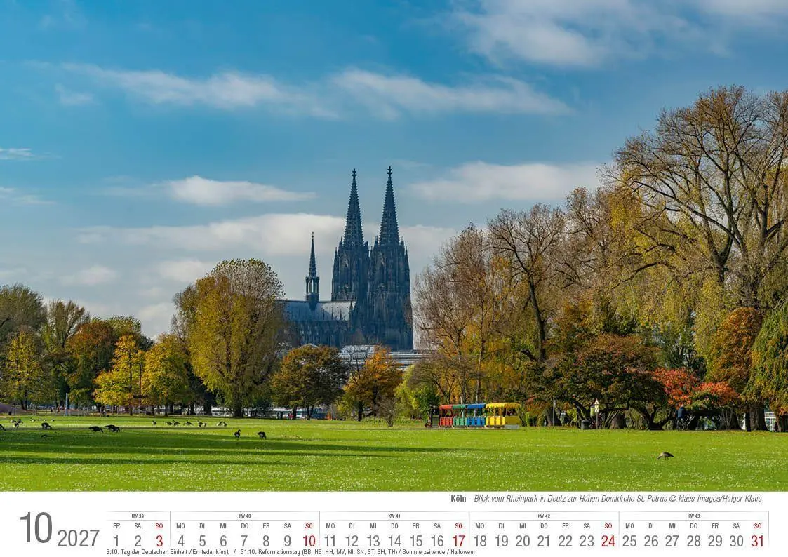 Bild: 9783965352698 | Köln 2027 Bildkalender A4 quer, spiralgebunden | Holger Klaes | 2027