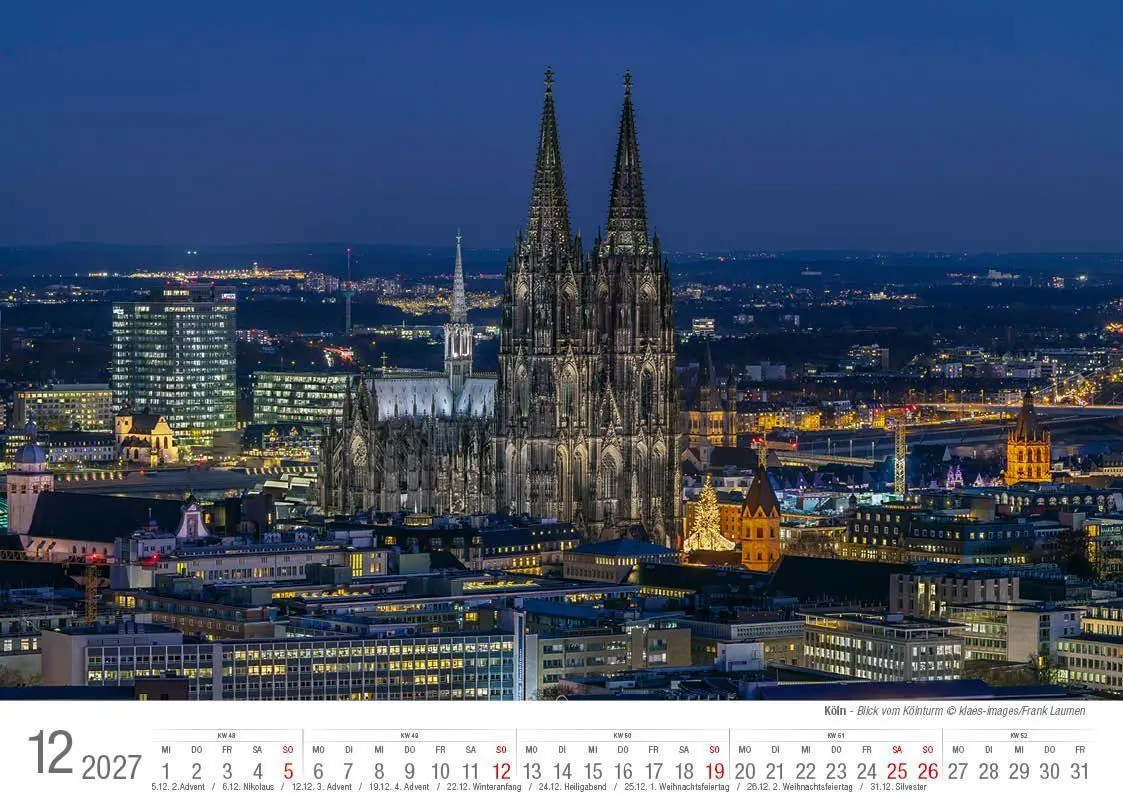 Bild: 9783965352698 | Köln 2027 Bildkalender A4 quer, spiralgebunden | Holger Klaes | 2027