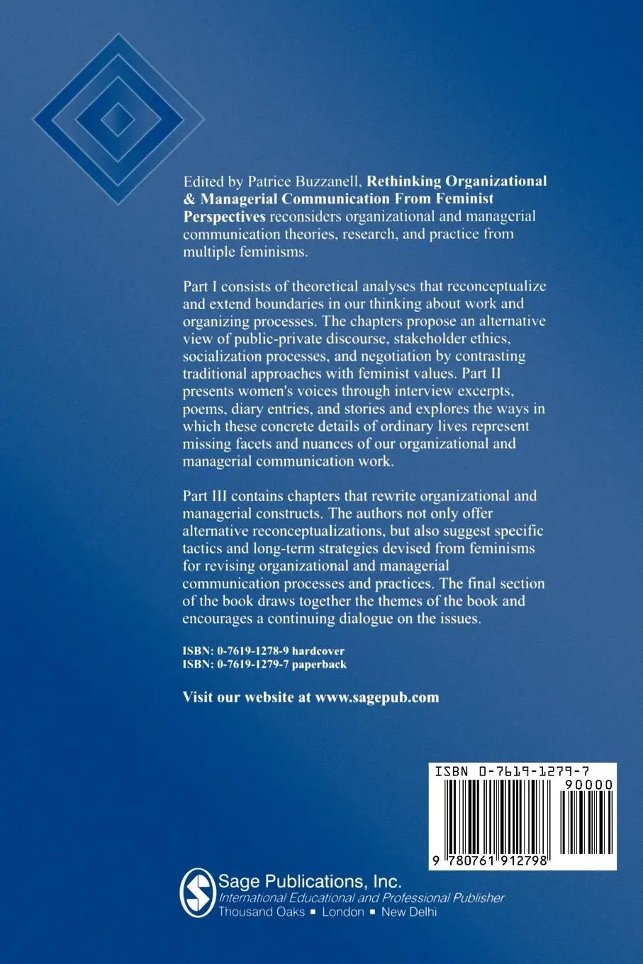 Rückseite: 9780761912798 | Rethinking Organizational and Managerial Communication from...