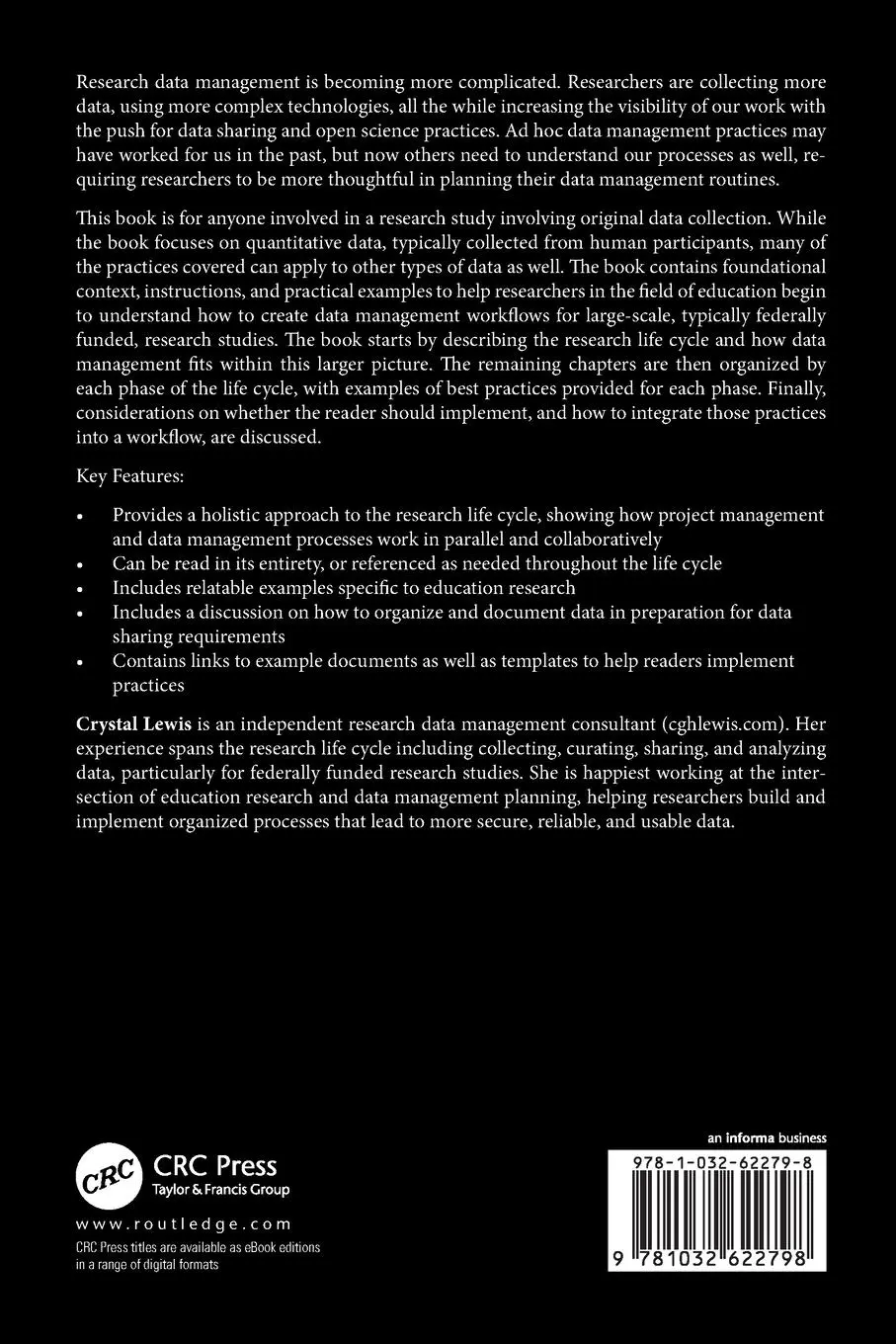 Rückseite: 9781032622798 | Data Management in Large-Scale Education Research | Crystal Lewis