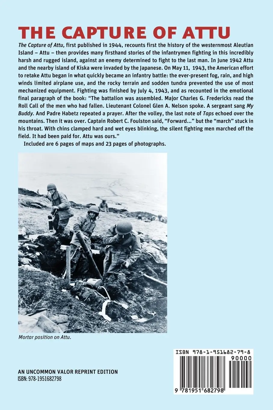 Rückseite: 9781951682798 | The Capture of Attu | Robert Mitchell (u. a.) | Taschenbuch | Englisch
