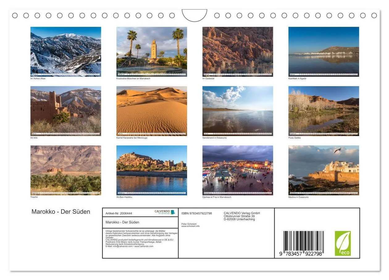 Bild: 9783457922798 | Marokko - Der Süden (Wandkalender 2026 DIN A4 quer), CALVENDO...