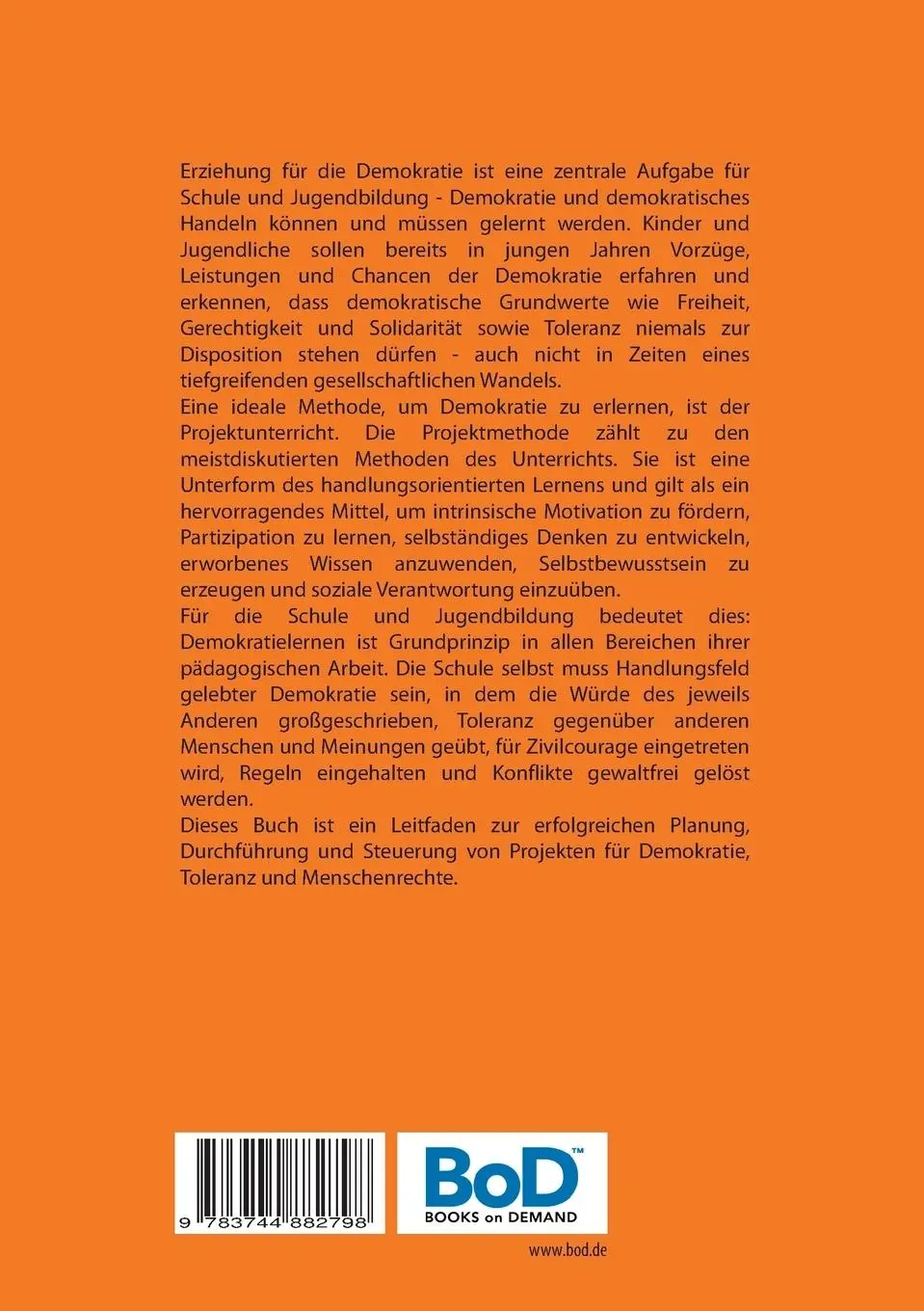 Rückseite: 9783744882798 | 60 praxiserprobte Projektideen für Demokratie, Toleranz und...