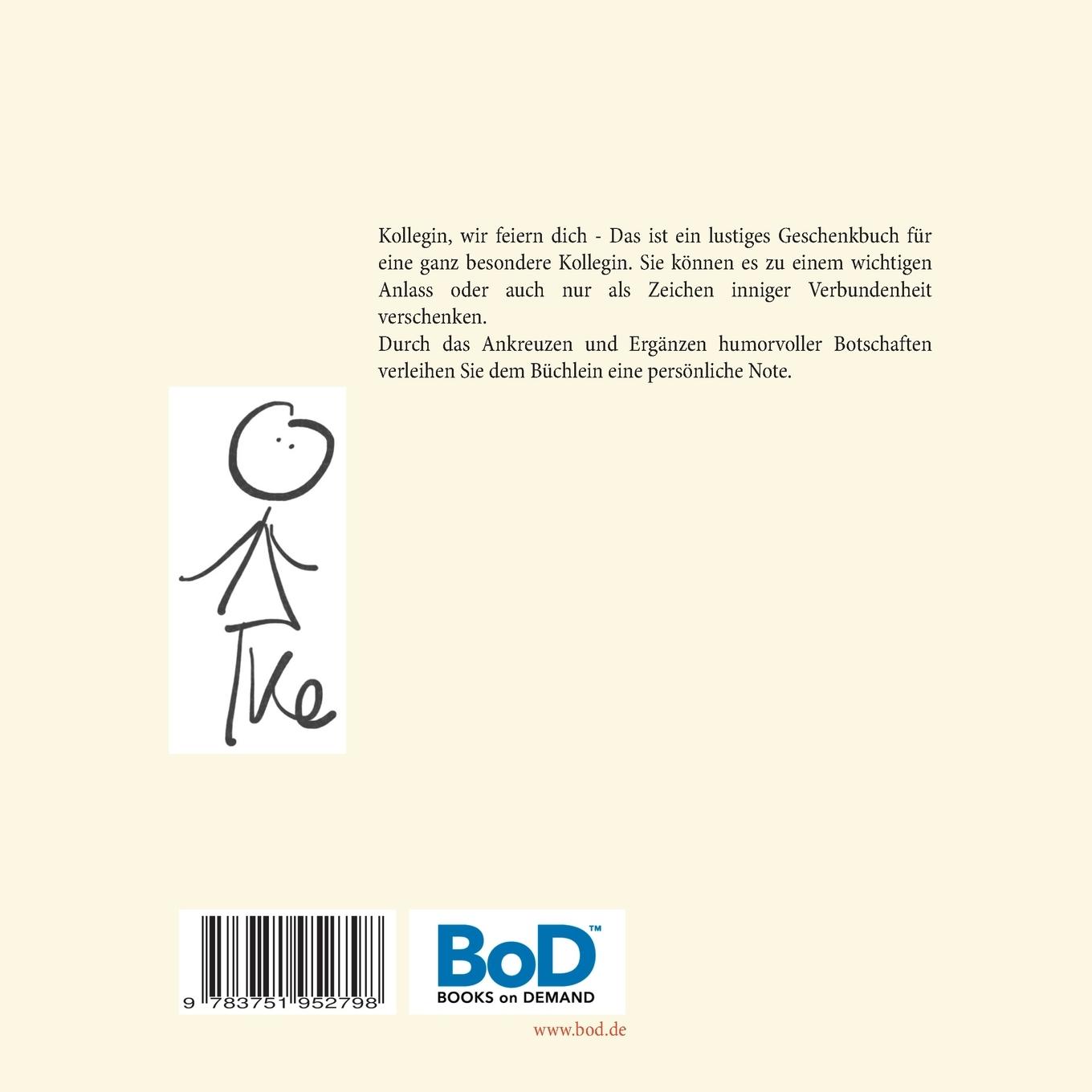 Rückseite: 9783751952798 | Kollegin, wir feiern dich | Frauke Rüffel | Taschenbuch | 72 S. | 2020