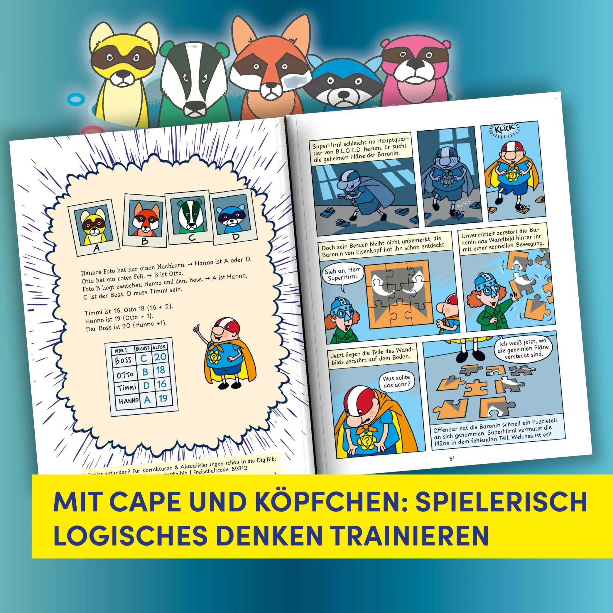 Bild: 9783735892898 | SuperHirni in kniffliger Mission. Kopfnüsse im Kampf gegen das Böse