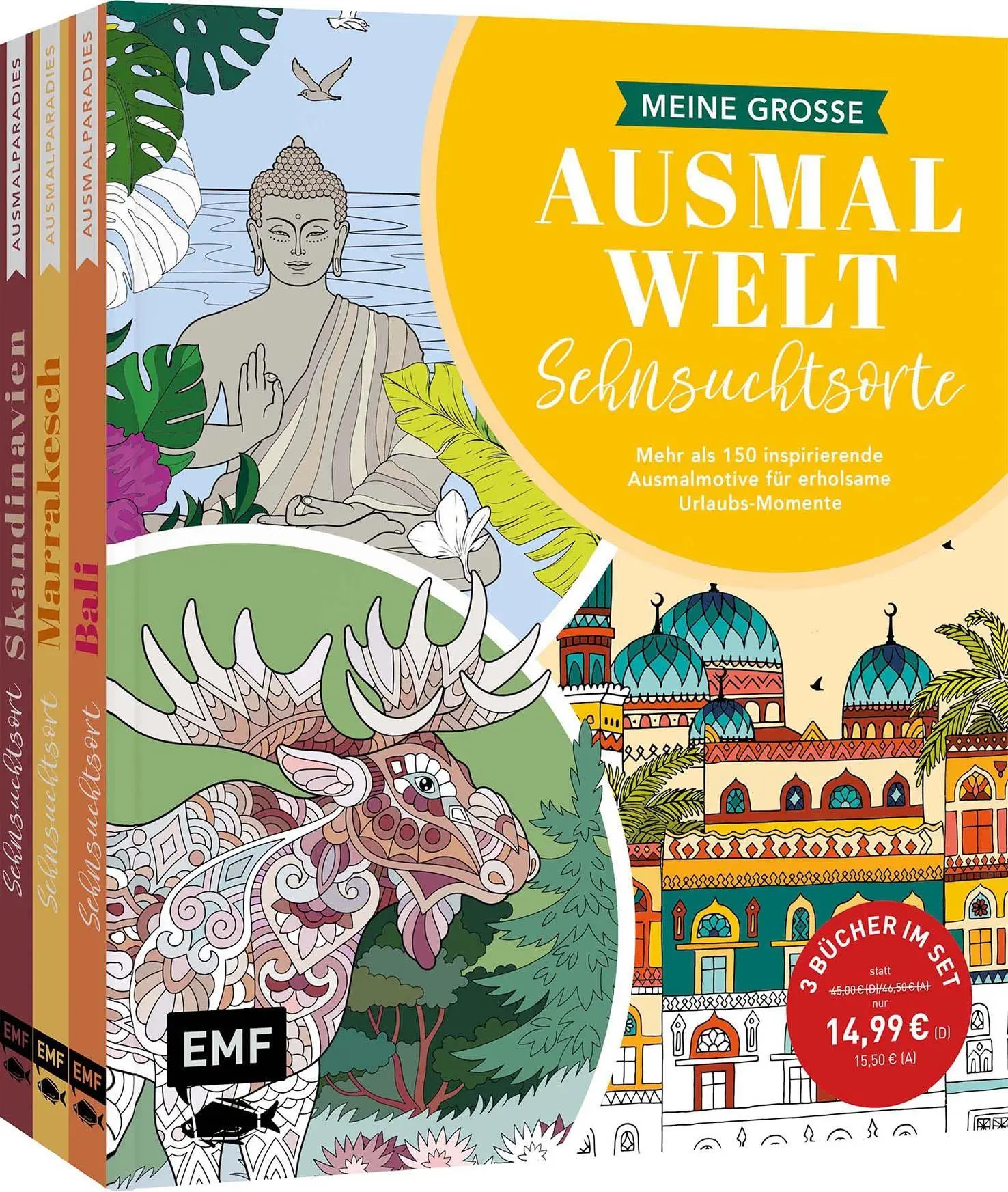 Cover: 9783745932898 | Meine große Ausmalwelt - Sehnsuchtsorte | Taschenbuch | 288 S. | 2026