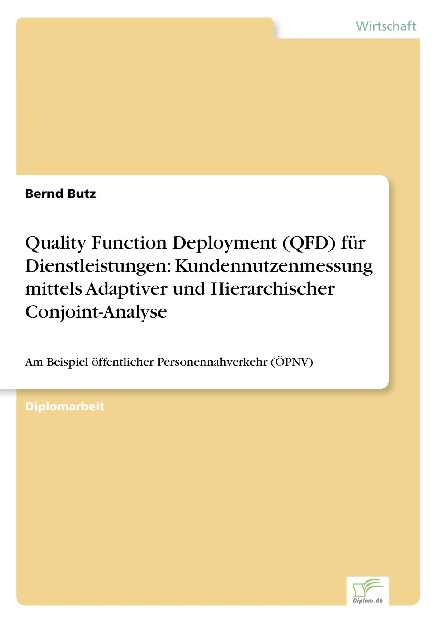 Cover: 9783838612898 | Quality Function Deployment (QFD) für Dienstleistungen:...