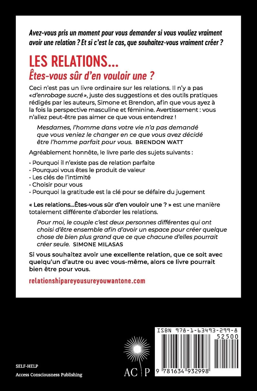 Rückseite: 9781634932998 | Les relations... Êtes-vous sûr d'en vouloir une? (French) | Buch