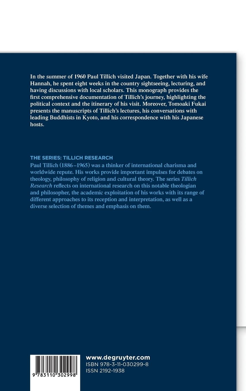 Rückseite: 9783110302998 | Paul Tillich - Journey to Japan in 1960 | Tomoaki Fukai | Buch | XIV