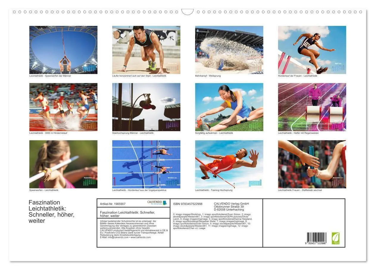 Bild: 9783457522998 | Faszination Leichtathletik: Schneller, höher, weiter (Wandkalender...