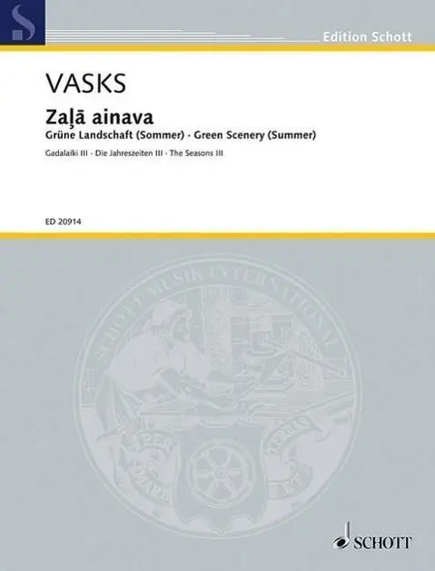 Cover: 9790001172998 | Zala ainava | Peteris Vasks | Buch | 20 S. | Deutsch | 2011