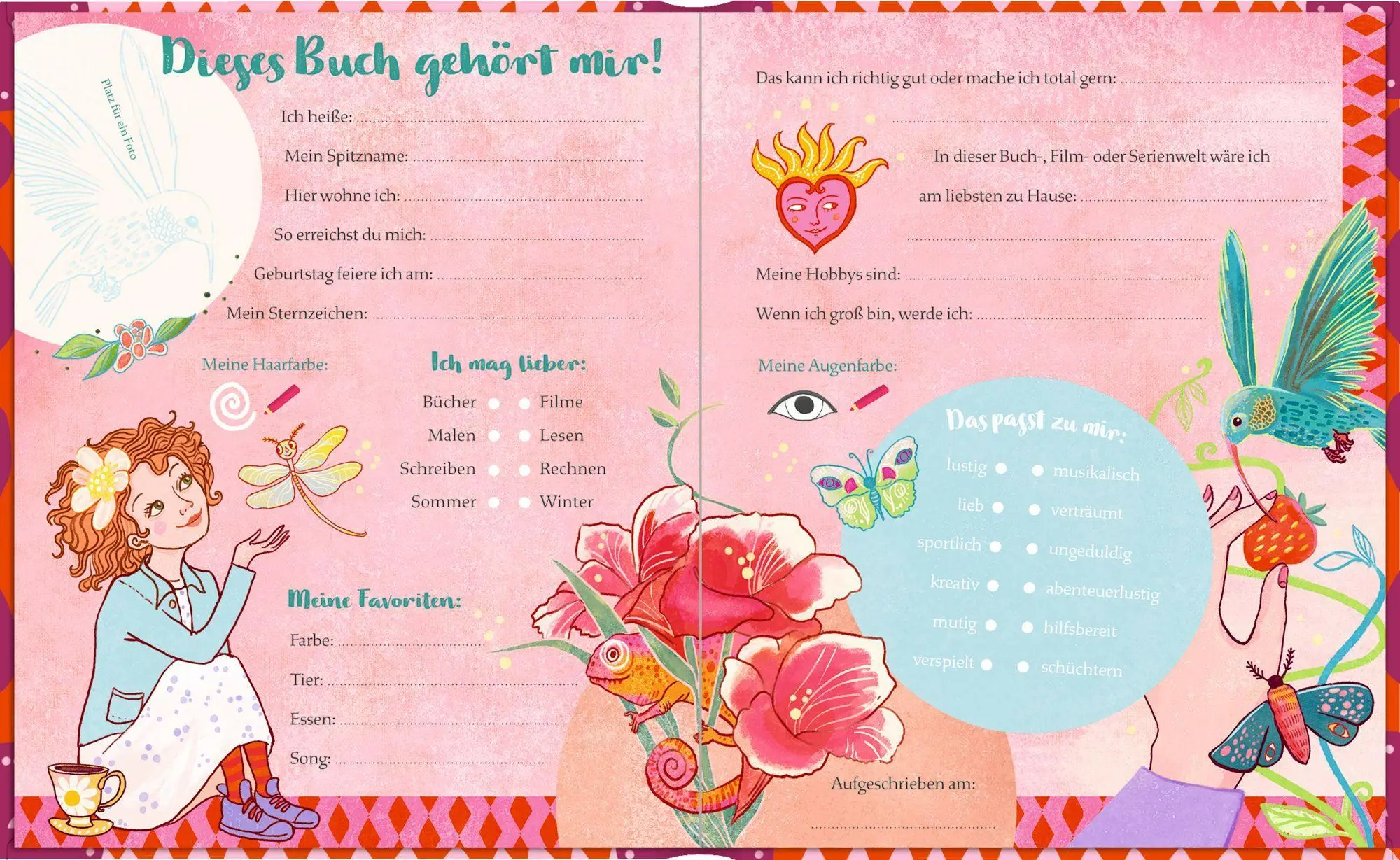 Bild: 4050003973098 | Freundebuch - Meine Freundinnen und Freunde | Mädchen | Sperber | Buch