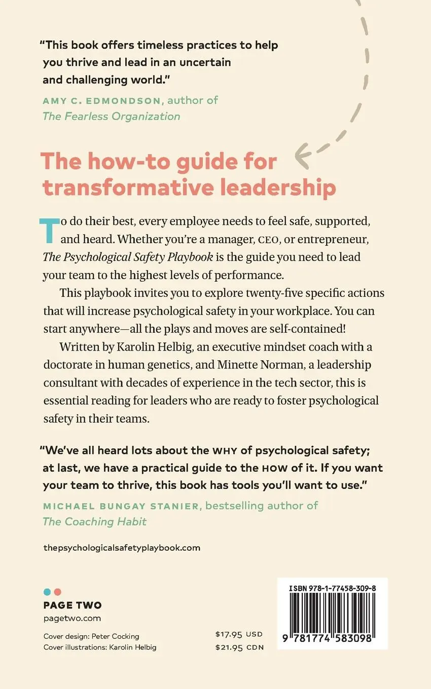 Rückseite: 9781774583098 | The Psychological Safety Playbook | Karolin Helbig (u. a.) | Buch