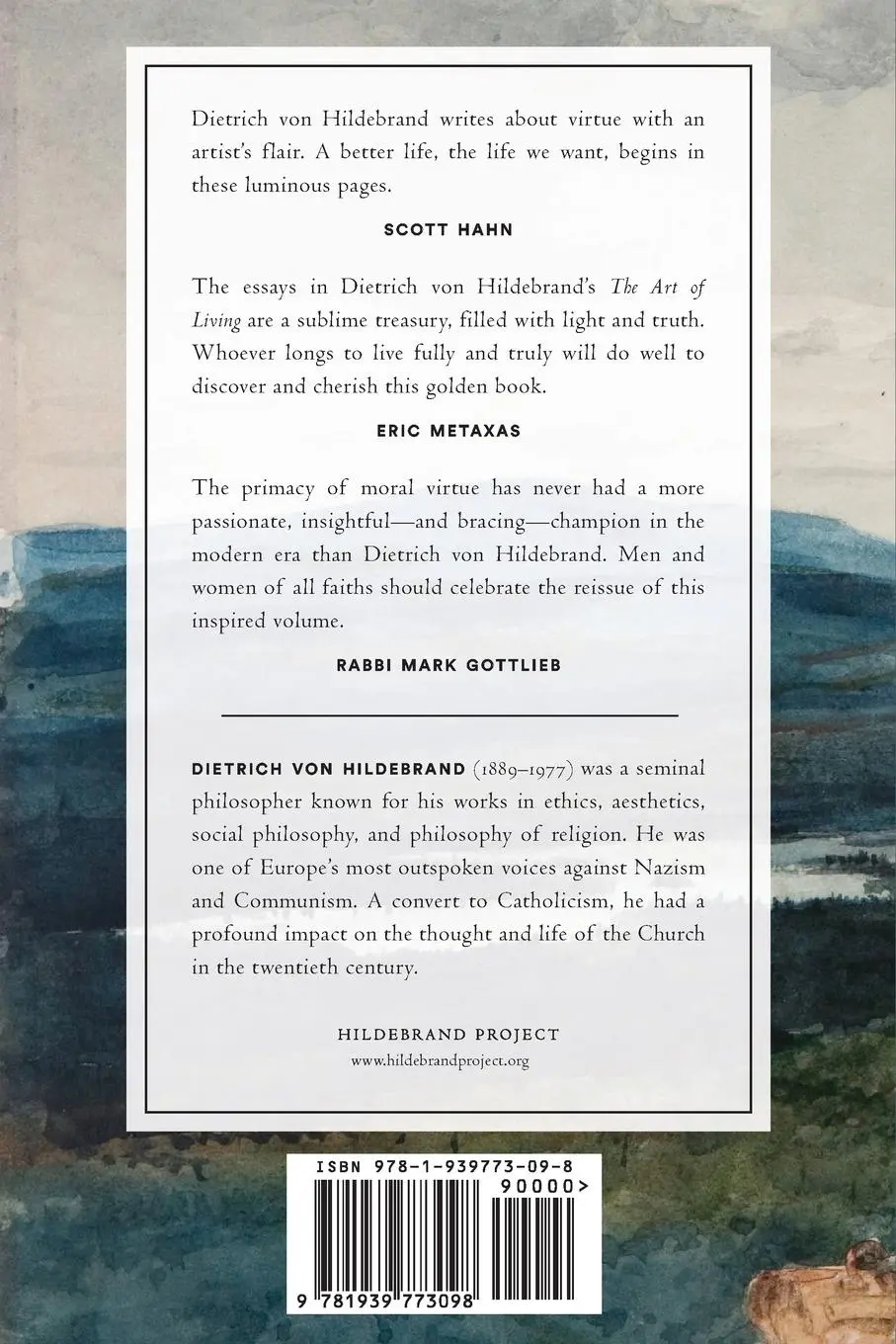 Rückseite: 9781939773098 | The Art of Living | Dietrich von Hildebrand (u. a.) | Taschenbuch