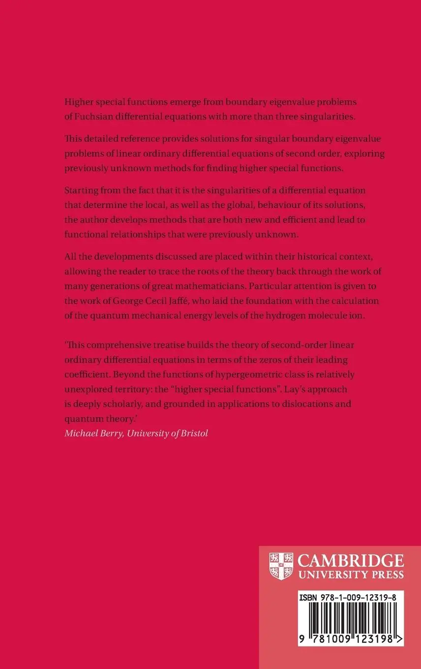 Rückseite: 9781009123198 | Higher Special Functions | Wolfgang Lay | Buch | Englisch | 2024