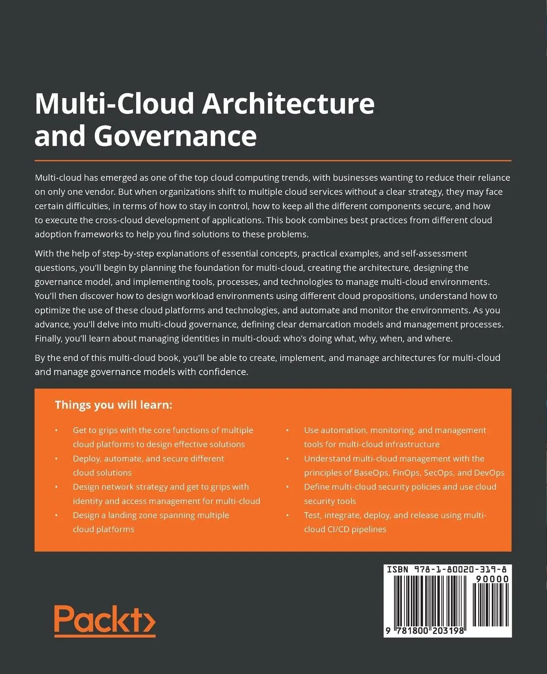 Rückseite: 9781800203198 | Multi-Cloud Architecture and Governance | Jeroen Mulder | Taschenbuch
