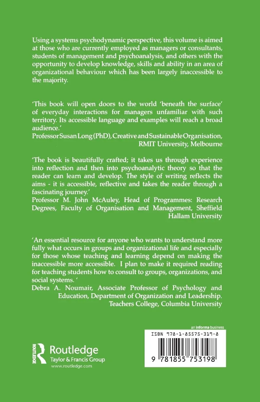 Rückseite: 9781855753198 | Individuals, Groups and Organizations Beneath the Surface | Stapley