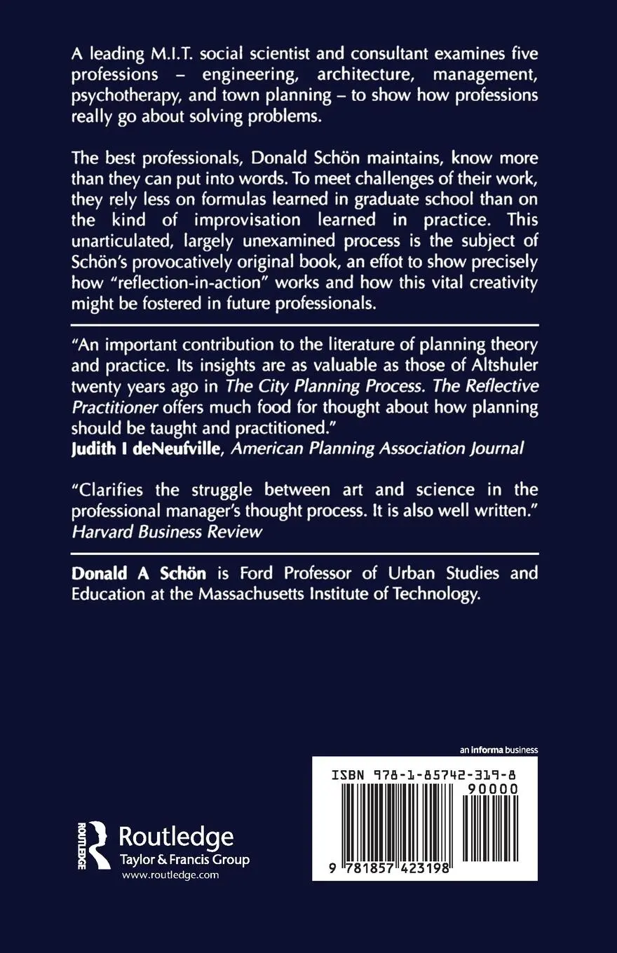 Rückseite: 9781857423198 | The Reflective Practitioner | How Professionals Think in Action | Buch