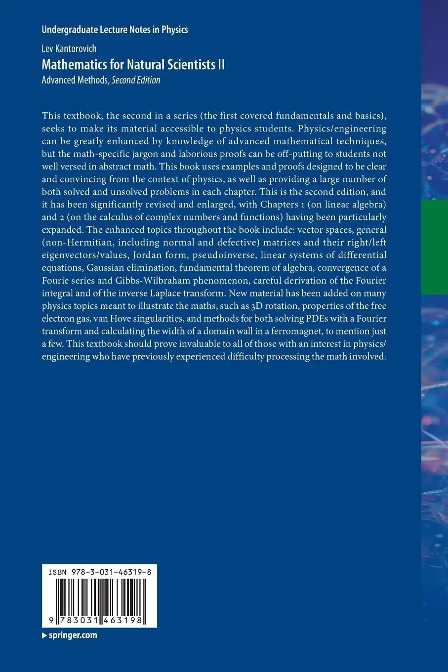 Rückseite: 9783031463198 | Mathematics for Natural Scientists II | Advanced Methods | Kantorovich