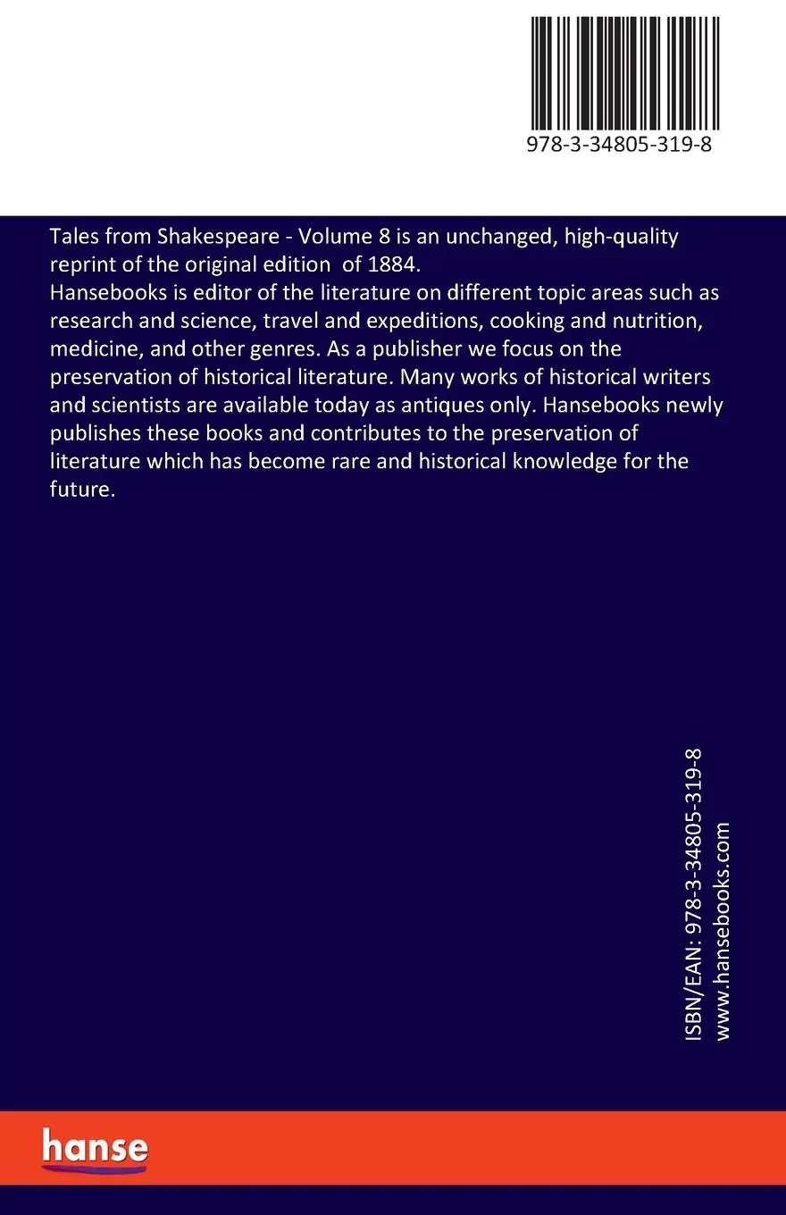 Rückseite: 9783348053198 | Tales from Shakespeare | Volume 8 | Mary Lamb (u. a.) | Taschenbuch