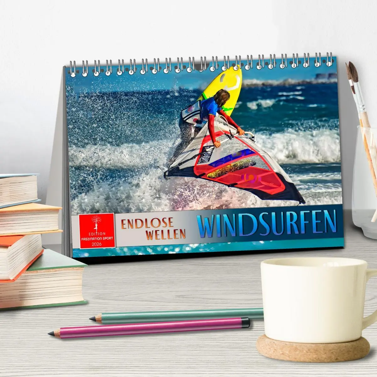 Bild: 9783457263198 | Windsurfen - endlose Wellen (Tischkalender 2026 DIN A5 quer),...