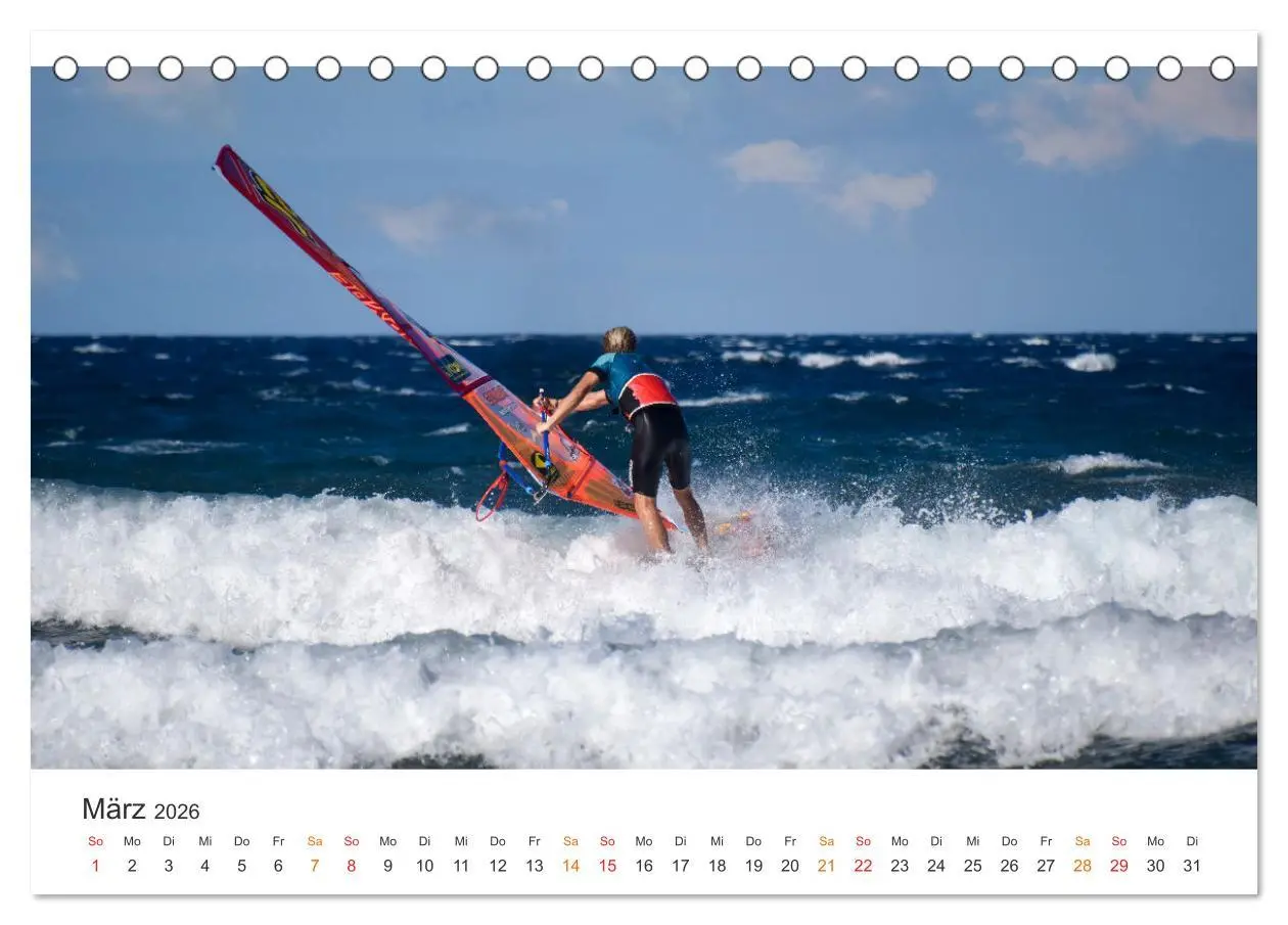 Bild: 9783457263198 | Windsurfen - endlose Wellen (Tischkalender 2026 DIN A5 quer),...
