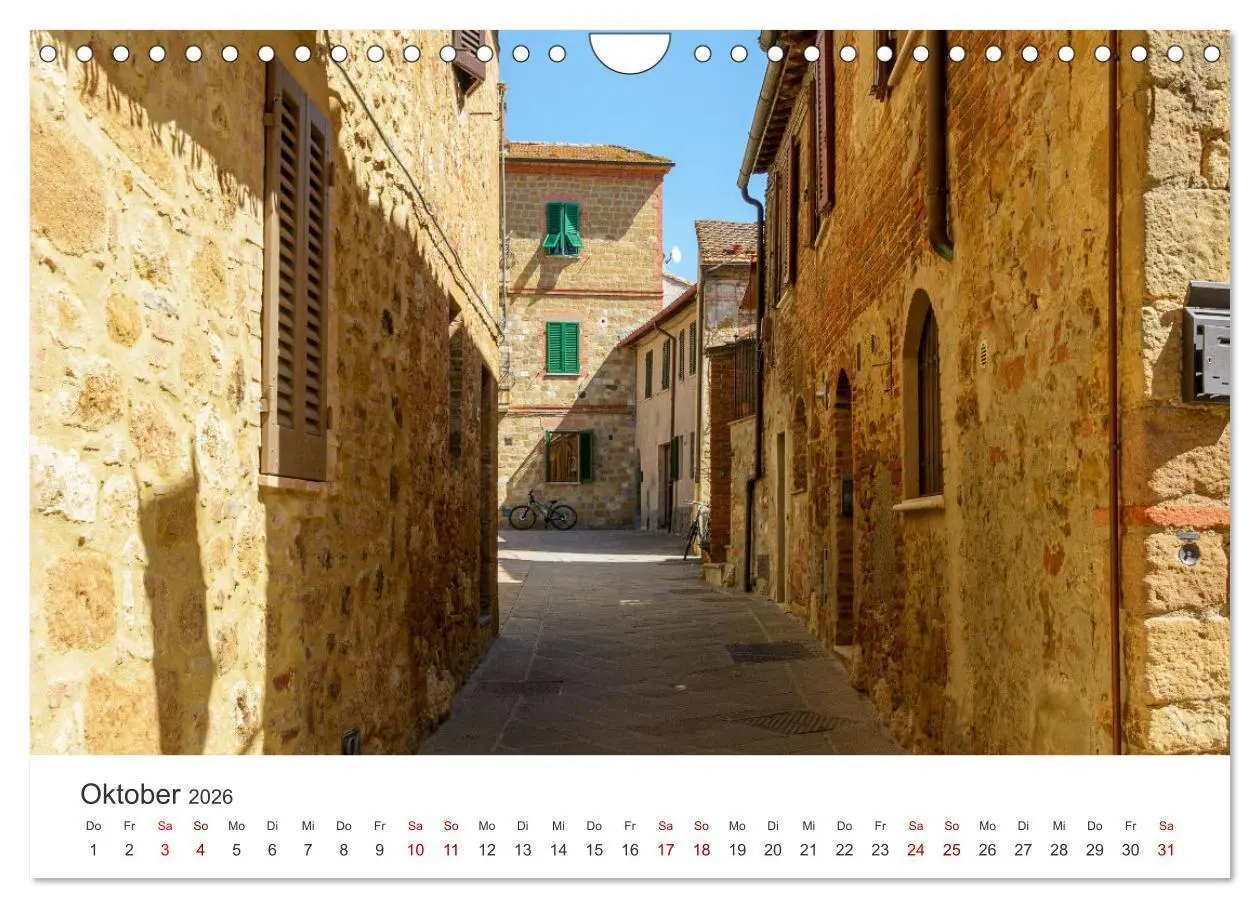 Bild: 9783457573198 | Südliche Toskana (Wandkalender 2026 DIN A4 quer), CALVENDO...