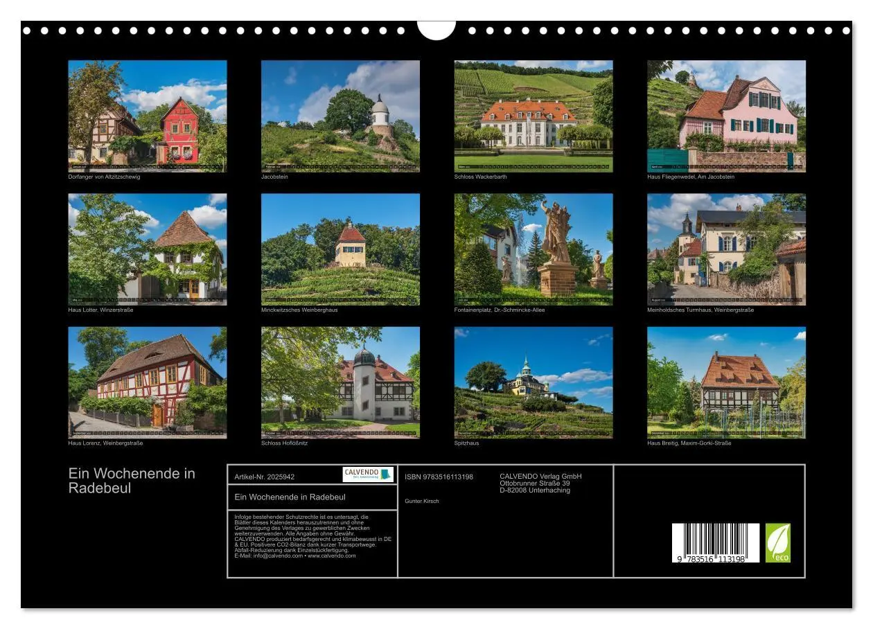 Bild: 9783516113198 | Ein Wochenende in Radebeul (Wandkalender 2026 DIN A3 quer),...